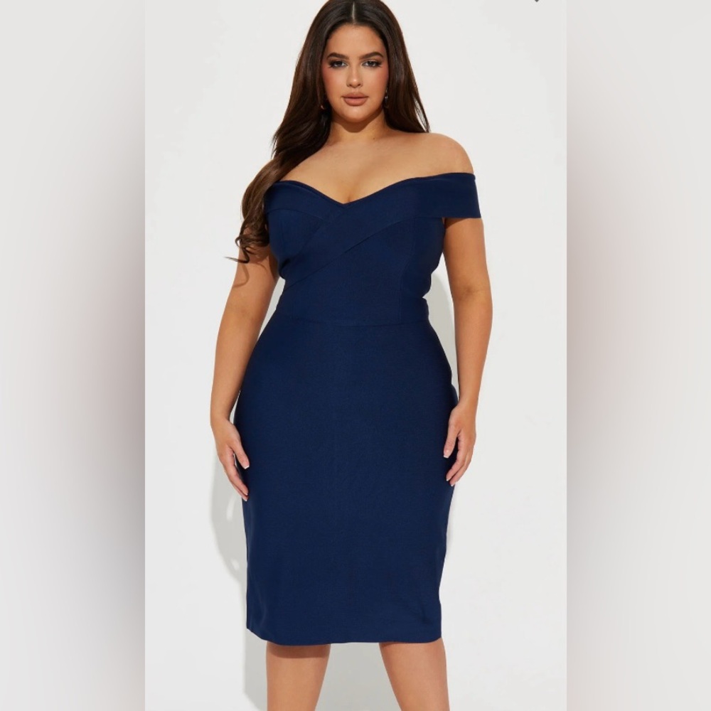 Fashion Nova Curve Amy Bandage Dress